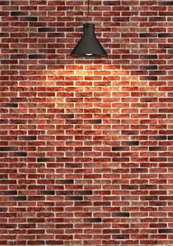 Interior red brick wall decoration, interior wall pattern and background