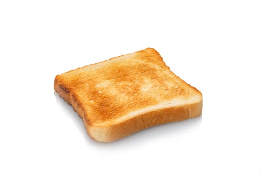 Toasted slice white toast bread white isolated