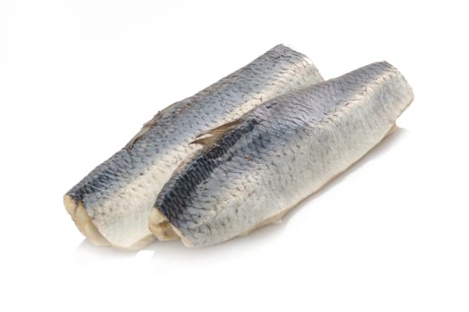 Bismarck herings fish white isolated