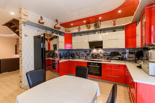 Russia, Moscow- December 05, 2019: interior room apartment modern bright cozy atmosphere. general cleaning, home decoration, preparation of house for sale