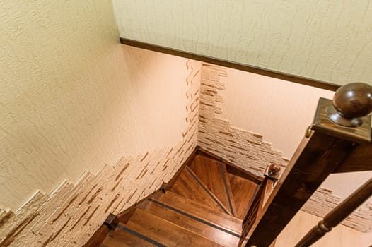 Russia, Moscow- December 05, 2019: interior room apartment modern bright cozy atmosphere. general cleaning, home decoration, preparation of house for sale. stairs, steps