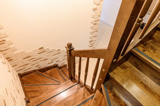 Russia, Moscow- December 05, 2019: interior room apartment modern bright cozy atmosphere. general cleaning, home decoration, preparation of house for sale. stairs, steps