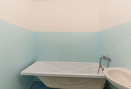 Russia, Moscow- December 05, 2019: interior room apartment modern bright cozy atmosphere. general cleaning, home decoration, preparation of house for sale. bathroom and toilet
