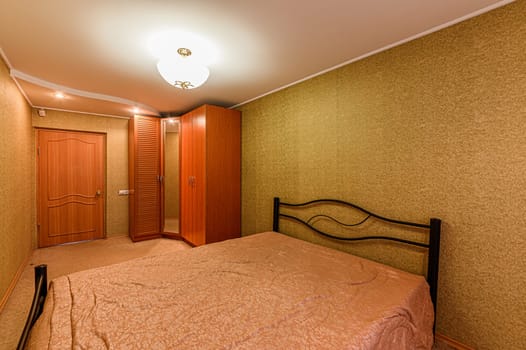 Russia, Moscow- December 05, 2019: interior room apartment modern bright cozy atmosphere. general cleaning, home decoration, preparation of house for sale
