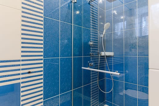 Russia, Moscow- December 05, 2019: interior room apartment modern bright cozy atmosphere. general cleaning, modern bathroom, sink, decoration elements, toilet
