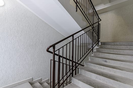 Russia, Moscow- December 05, 2019: interior room apartment public place, house entrance. doors, walls, corridors staircase