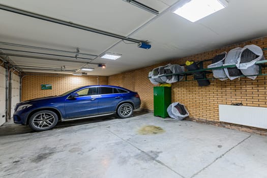 Russia, Moscow- December 05, 2019: interior room bright modern car garage