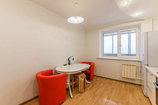 Russia, Moscow- December 05, 2019: interior room apartment modern bright cozy atmosphere. general cleaning, home decoration, preparation of house for sale