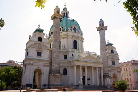 St. Charles Church or the Karlskirche in Vienna, Austria.