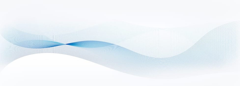 abstract light blue and white motion lines on blurred light blue horizontal background banner