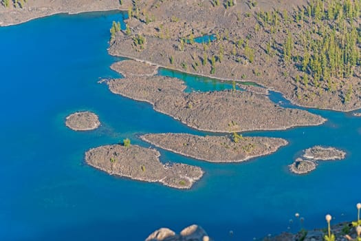 Volcanic Islets in Crater Lake near Wizard Island in Crater Lake National Park in Oregon