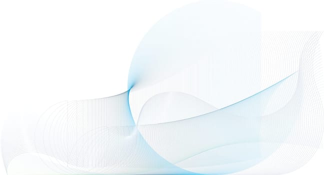 Abstract curved motion lines and wave shapes on bright horizontal gradient background. Shifting line tones, hues and shades. Contrasting blurred color values.