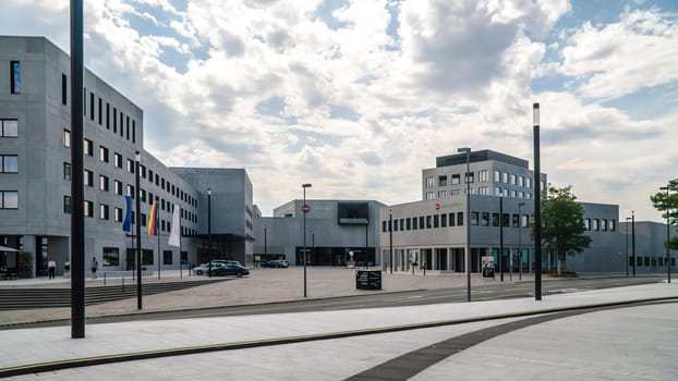 WETZLAR, GERMANY 06. JULY 2019: Company building of Leica Camera AG, Leitz Park, Wetzlar, Hesse, Germany, Europe