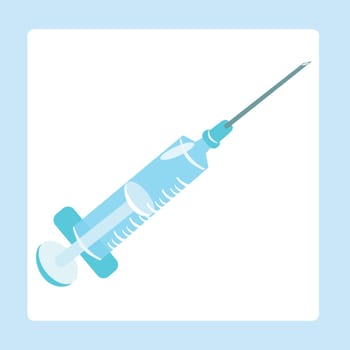 Medical syringe with the medicine or drug icon