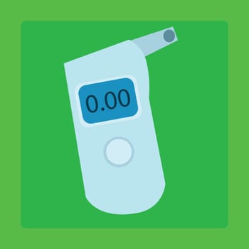 The breathalyzer device for measuring the alcohol in the exhaled air drivers