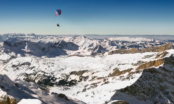High above the summits