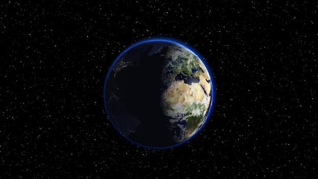Planet Earth, Globe in space in nebula clouds. Elements of this image are furnished by NASA