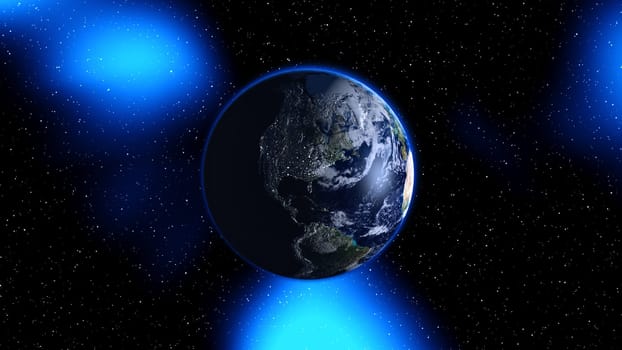 Planet Earth, Globe in space in nebula clouds. Elements of this image are furnished by NASA