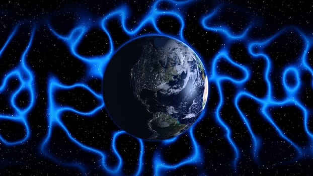 Planet Earth, Globe in space in nebula clouds. Elements of this image are furnished by NASA