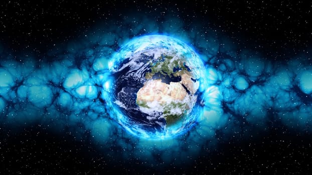 Planet Earth, Globe in space in nebula clouds. Elements of this image are furnished by NASA