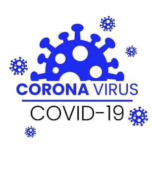 coronavirus pandemic virus contamination blue illustration