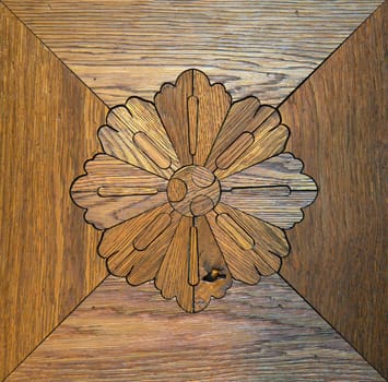 Detail of a wooden parquet floor ..