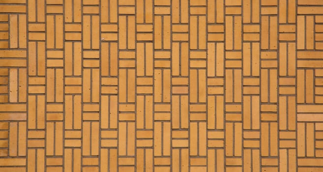 ..Brick wall of a building in art deco style..