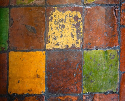 Antique kitchen floor in a Dutch estate ..
