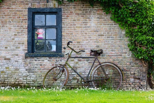 Old facade of a shed..