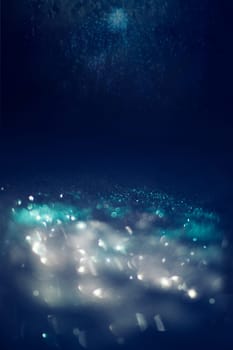 Abstract compositione in bokeh on black  background