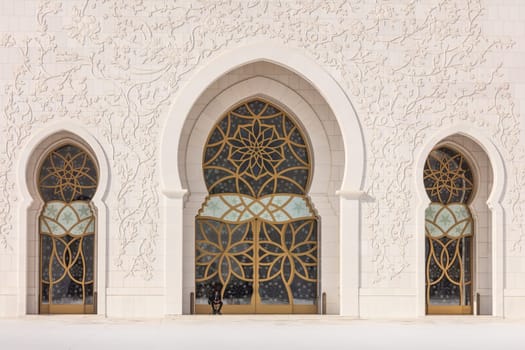 Sheikh Zayed Grand Mosque in Abu Dhabi. United Arab Emirates