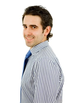 young business man portrait in white background