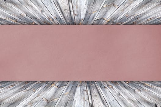 red paper on wood background or texture