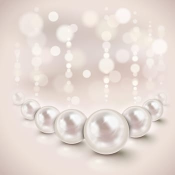 White pearls shiny background with light effects