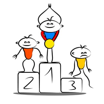Winning podium
