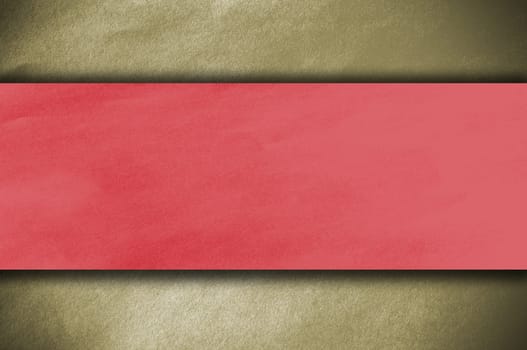red paper on golden wall