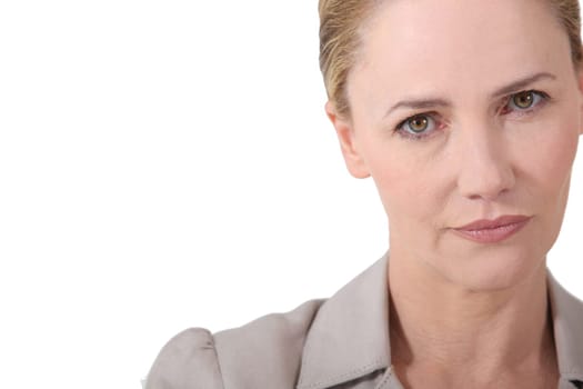Serious woman