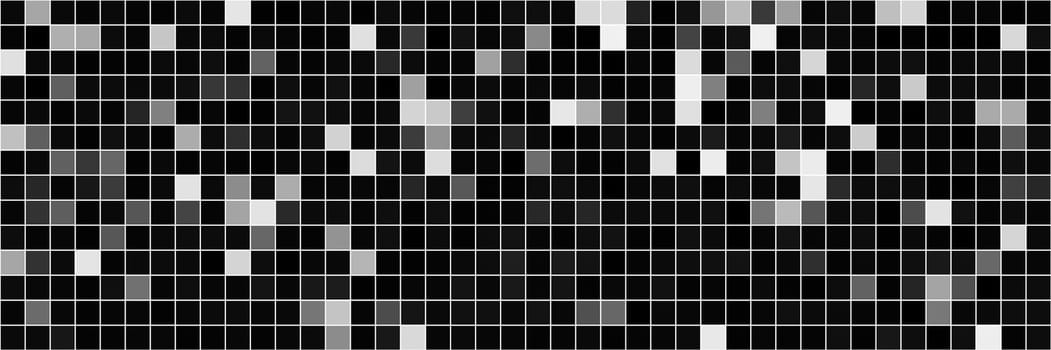 Grayscale abstract square pattern, vector illustration