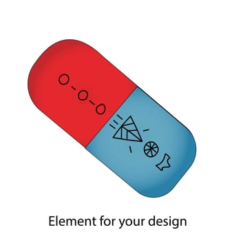 Eraser for a pencil. Paper cleaning. Stationery. School supplies. vector illustration on a white background. Element for your design.