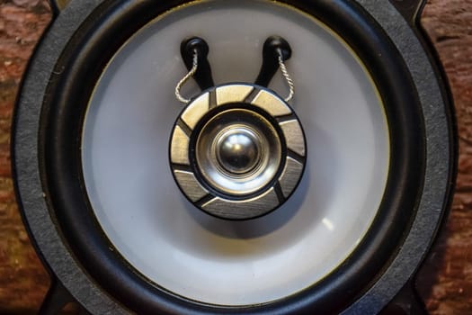 Combined car speaker, tweeter integrated in a large speaker.