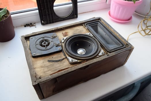 a Column speaker 15AS-208. Vintage Soviet bookshelf acoustics.