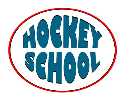 hockey school. Logo for a sports organization. Winter sport