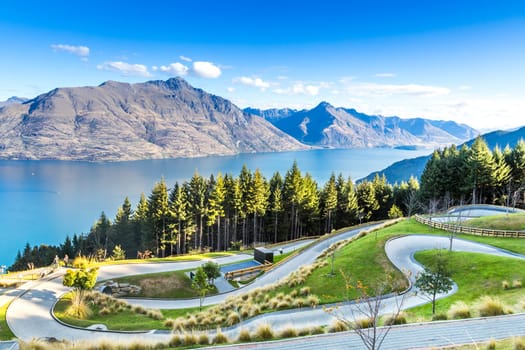 Queenstown in New Zealand. The city of adventure and nature.