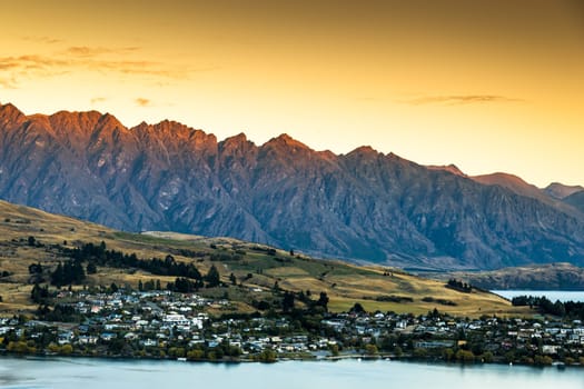Queenstown in New Zealand. The city of adventure and nature.