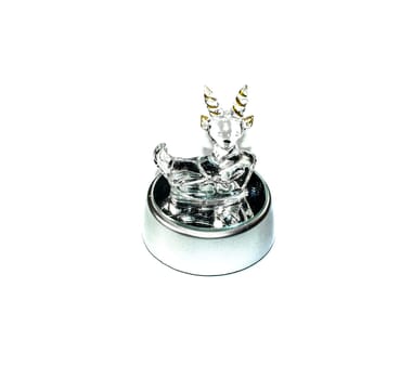 Crystal deer with antlers. A crystal souvenir.