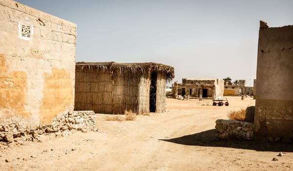 Ghost town of Al Jazirat Al Hamra in Ras Al Khaimah, UAE