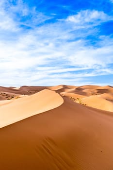 Merzouga in the Sahara Desert in Morocco