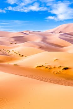 Merzouga in the Sahara Desert in Morocco