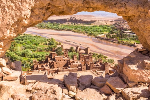 View of Ait Benhaddou Kasbah, Ait Ben Haddou, Ouarzazate, Morocco