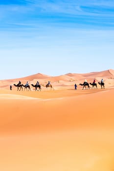 Merzouga in the Sahara Desert in Morocco